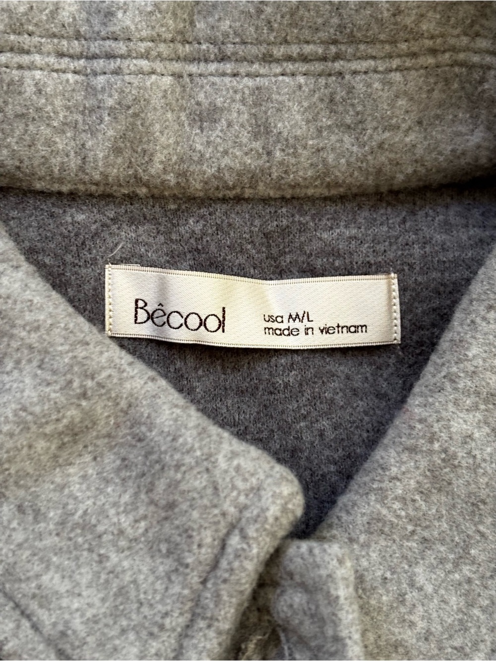 Be Cool Gray Button-Front Shacket Size M/L - Picture 4 of 5
